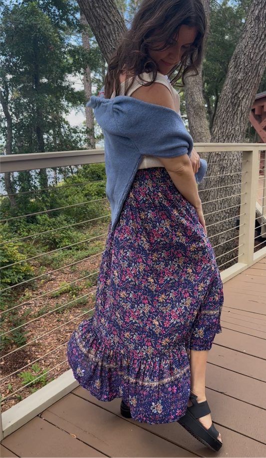 Drifter Skirt | Navy Iris