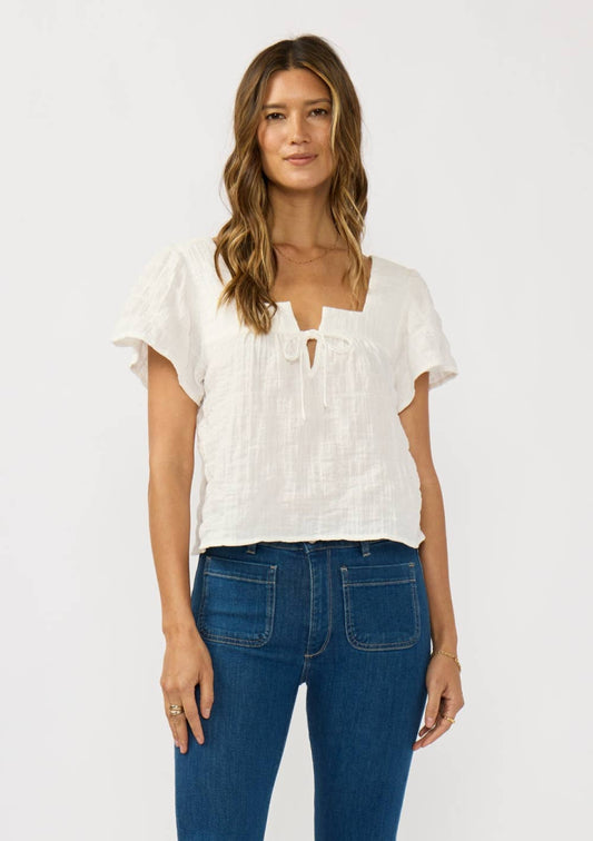 Susannah Square Neck Gauze Top