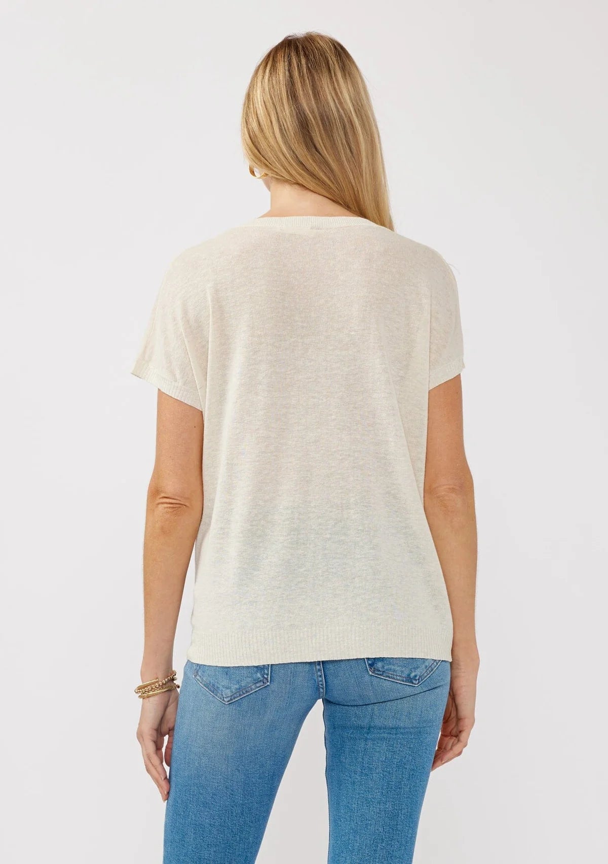 Gabby Linen Tee | Vanilla