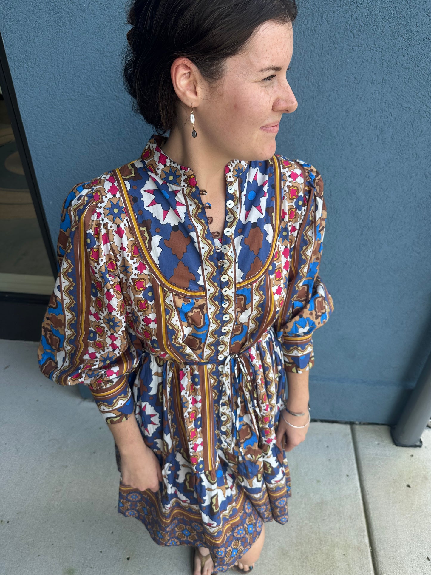 Andi Dress | Brown Mosaic