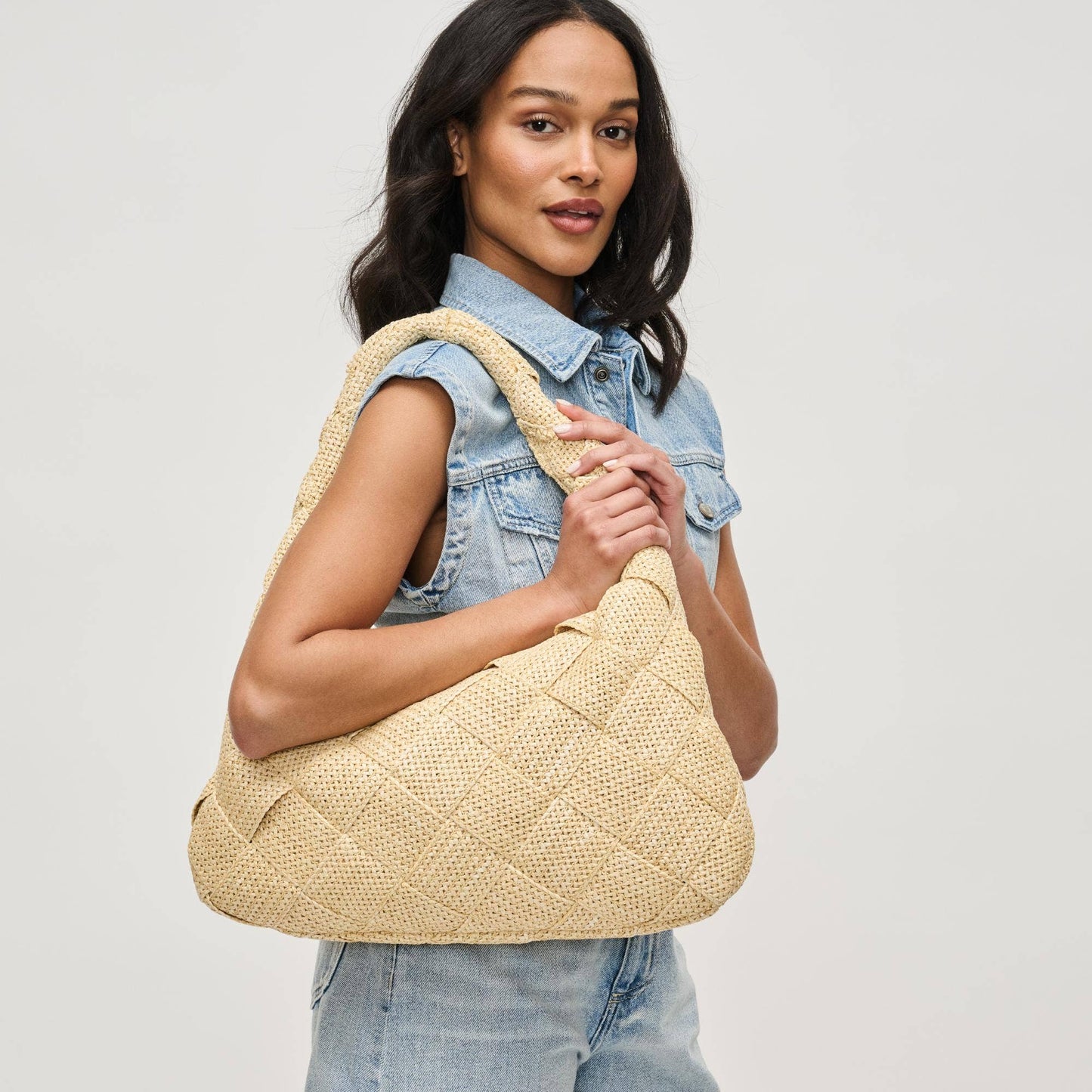 Dare to Dream - Large Woven Straw Hobo