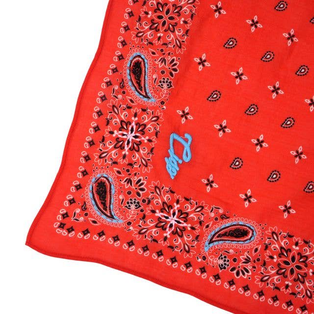 Ciao Paisley Cotton Bandana - Persimmon