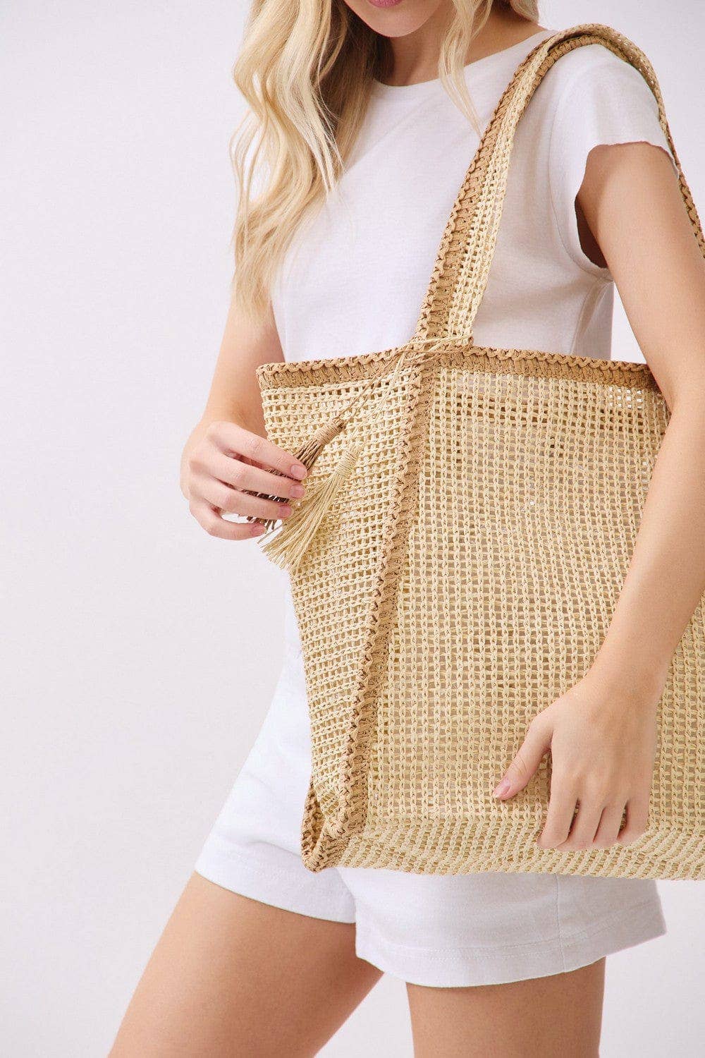 Aloha Woven Straw Beach Bag