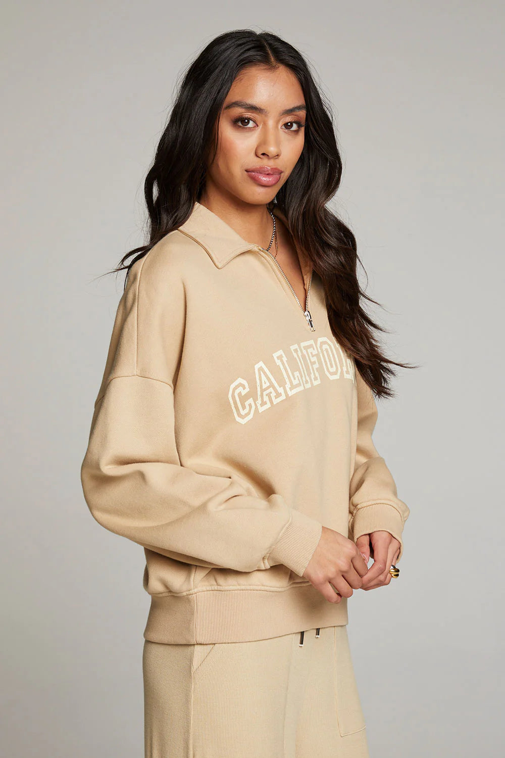 California Varsity Long Sleeve| Cappuccino