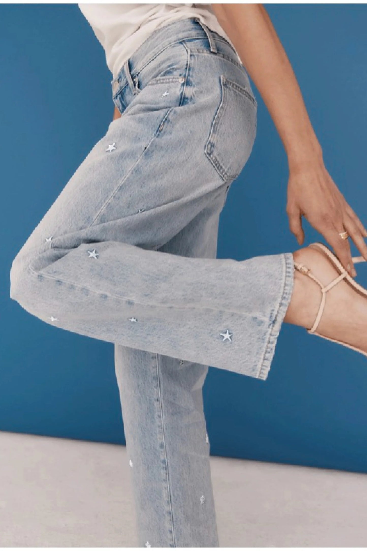 Lexi Mid Rise Bowed Straight- Stellar Vintage