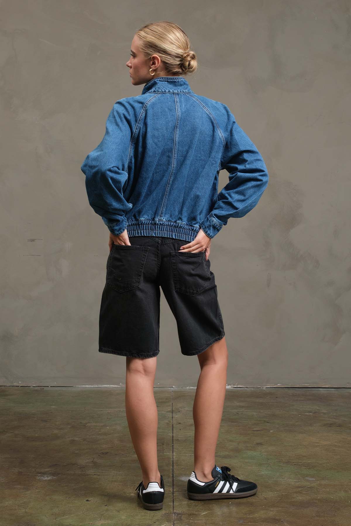 Rayna Denim Bomber Jacket