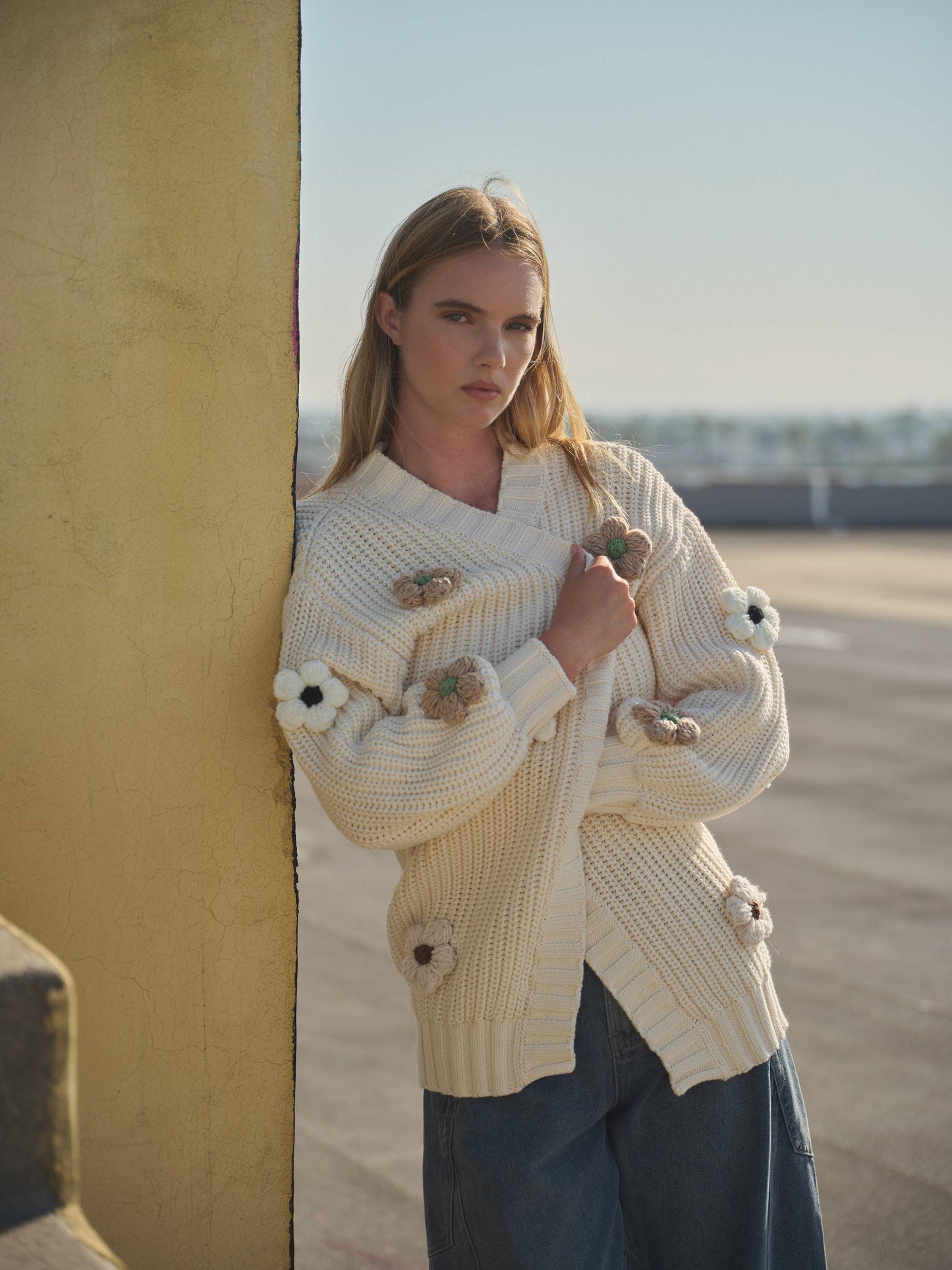 Madi Flower Chunky Cardiagn