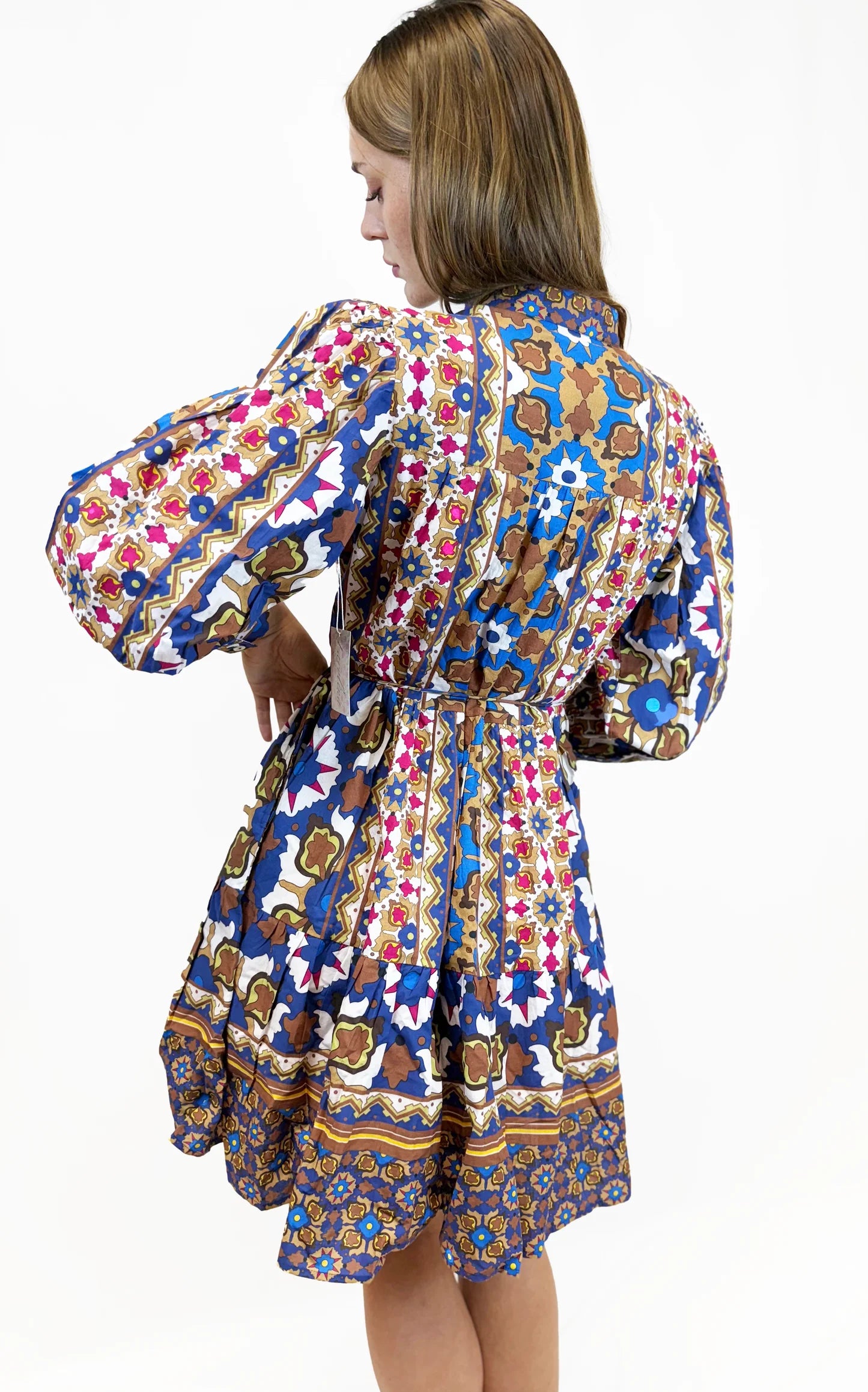 Andi Dress | Brown Mosaic