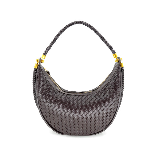 Colette Large Woven Handbag | Chocolate