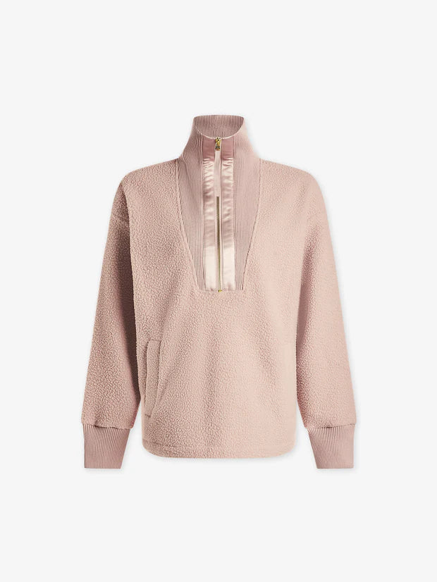 Wallace Half Zip Fleece | Blush Tan