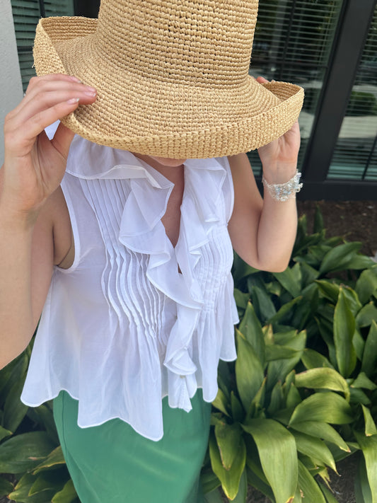 Colina Tank Blouse | White