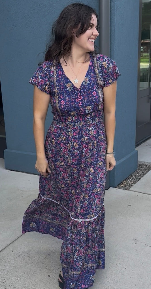 Marlowe Maxi Dress | Navy Iris