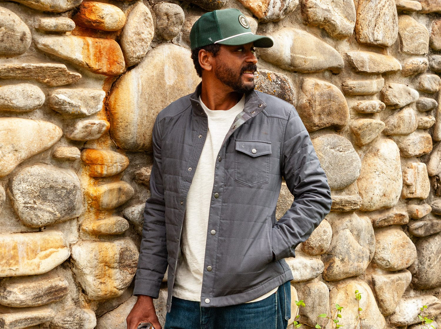 Quilted Wax Jacket | Slate