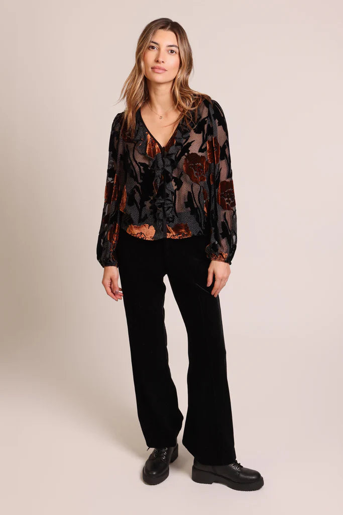 Frilly Blouse | Floral Burnout