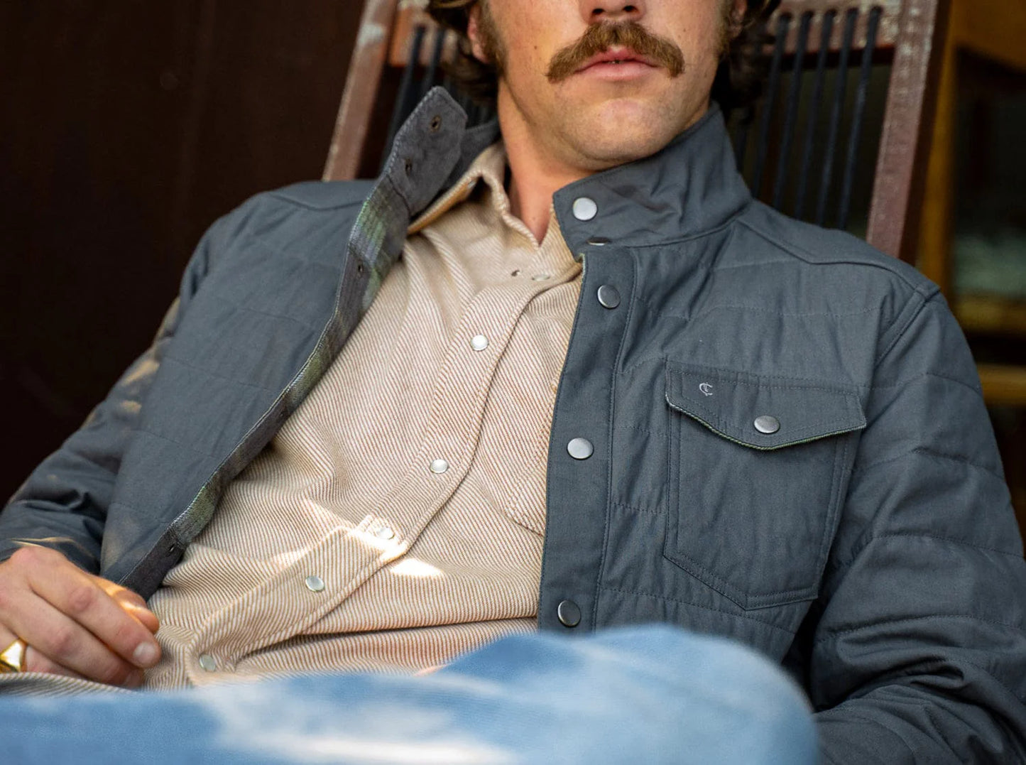 Quilted Wax Jacket | Slate