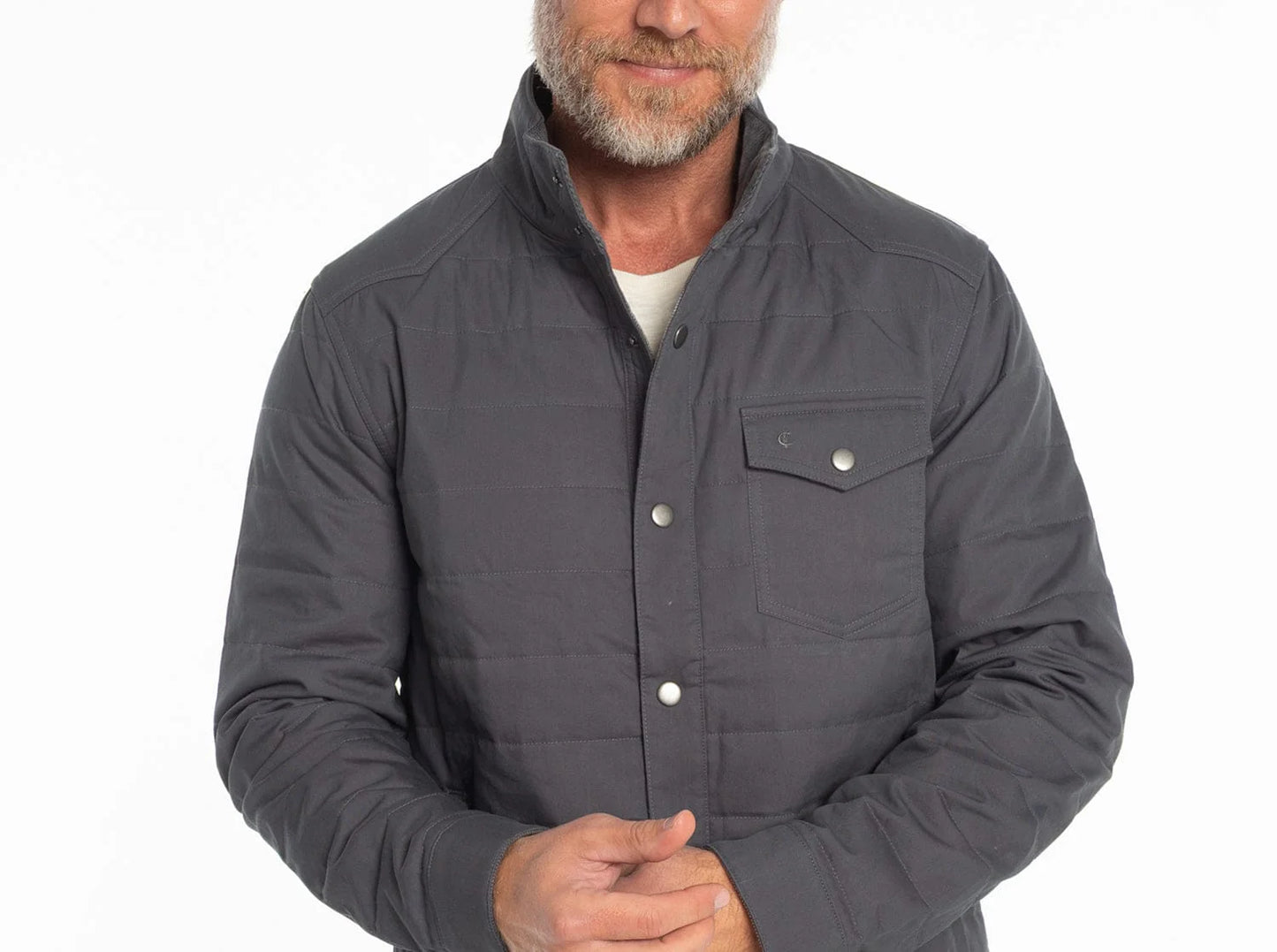 Quilted Wax Jacket | Slate