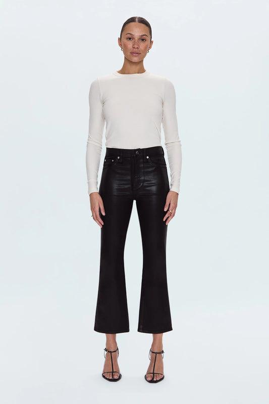 Lennon High Rise Crop Boot Jean | Coated Mocha