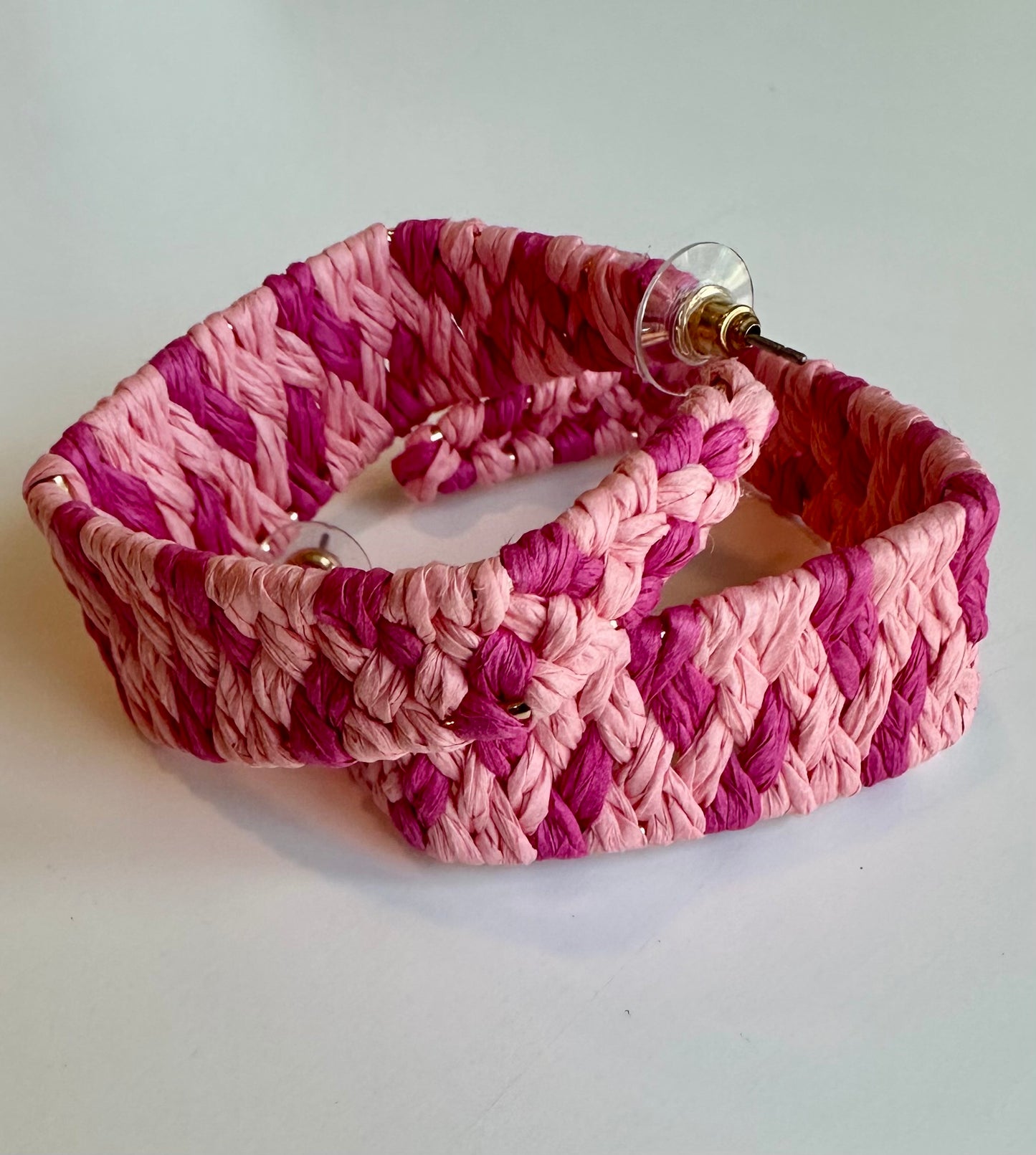 Raffia Square Hoops