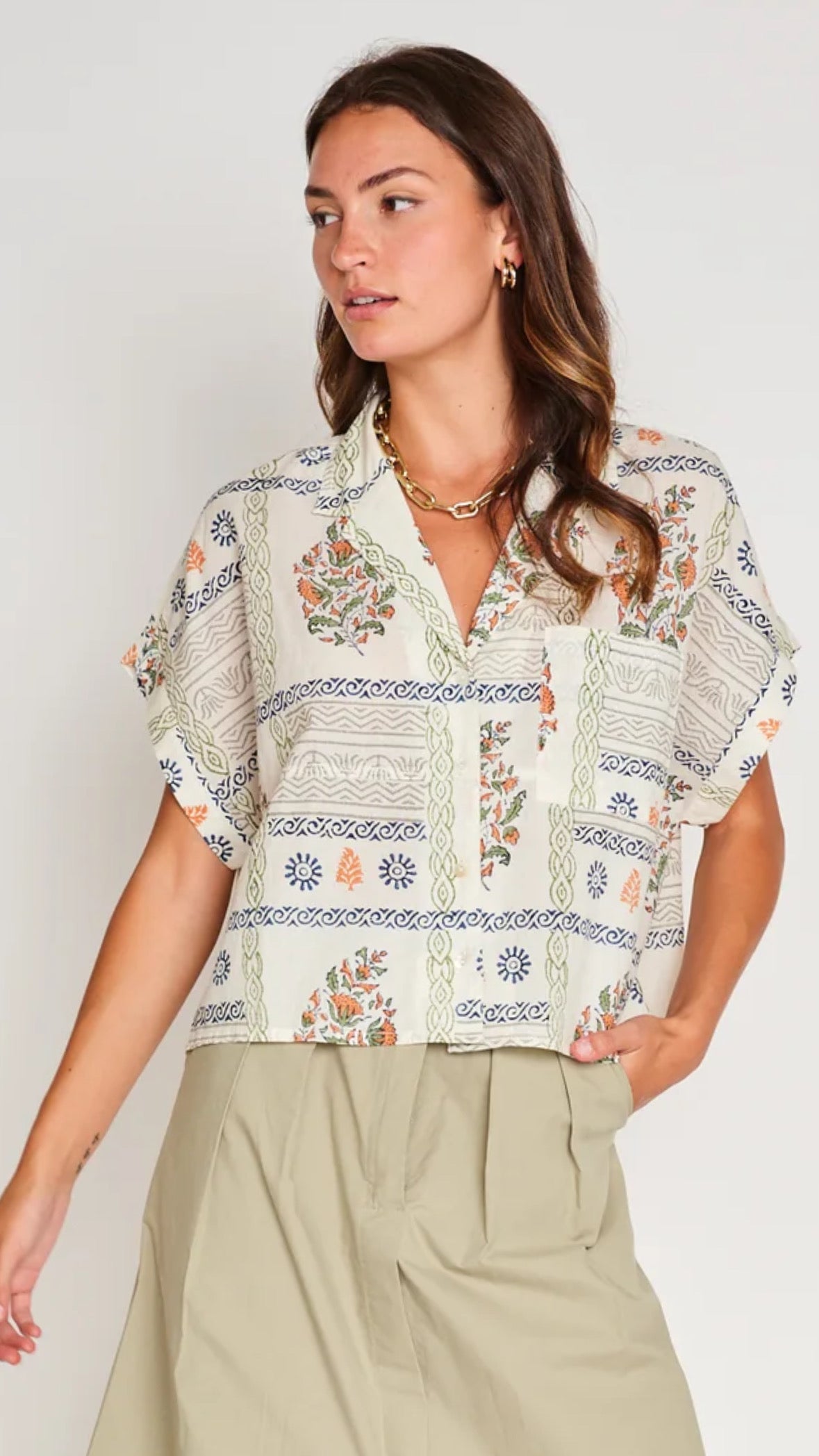 Aline Top | Desert Tile