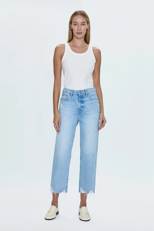 CASSIE CROP SUPER HIGH RISE STRAIGHT CROP JEAN | LEISURE VINTAGE