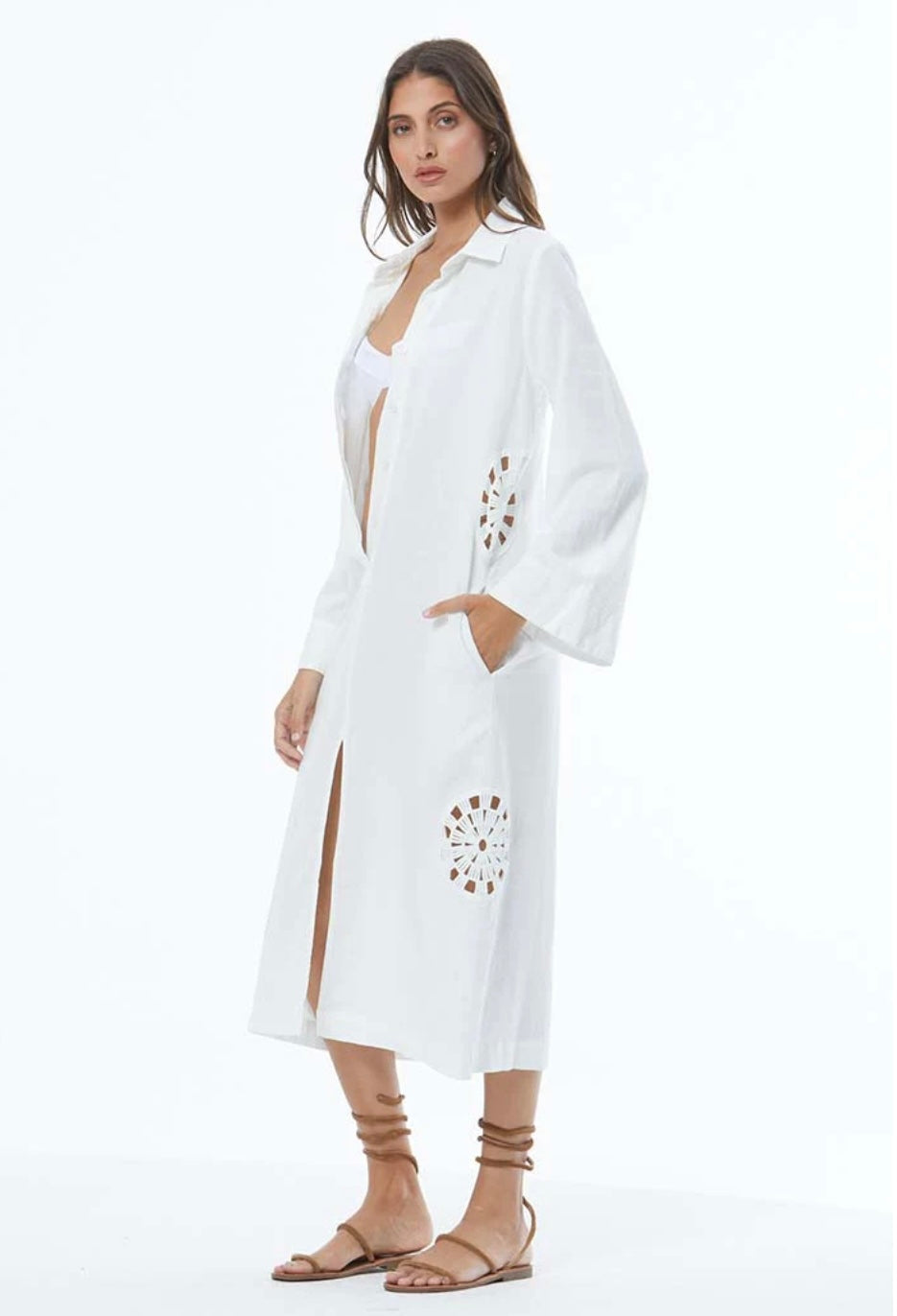 Pebble Beach Smock Dress| Bone