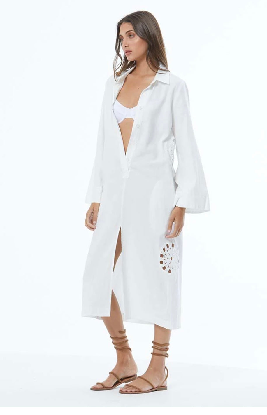 Pebble Beach Smock Dress| Bone