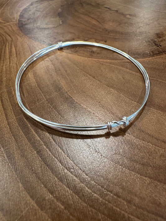 Earthy Luxe Sterling Silver Bangles