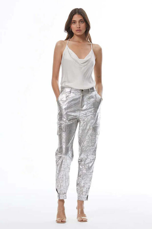 Priscilla Pant | Distressed Silver