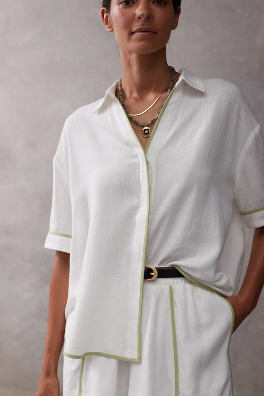 Ellis Shirt | Crème Pistacio