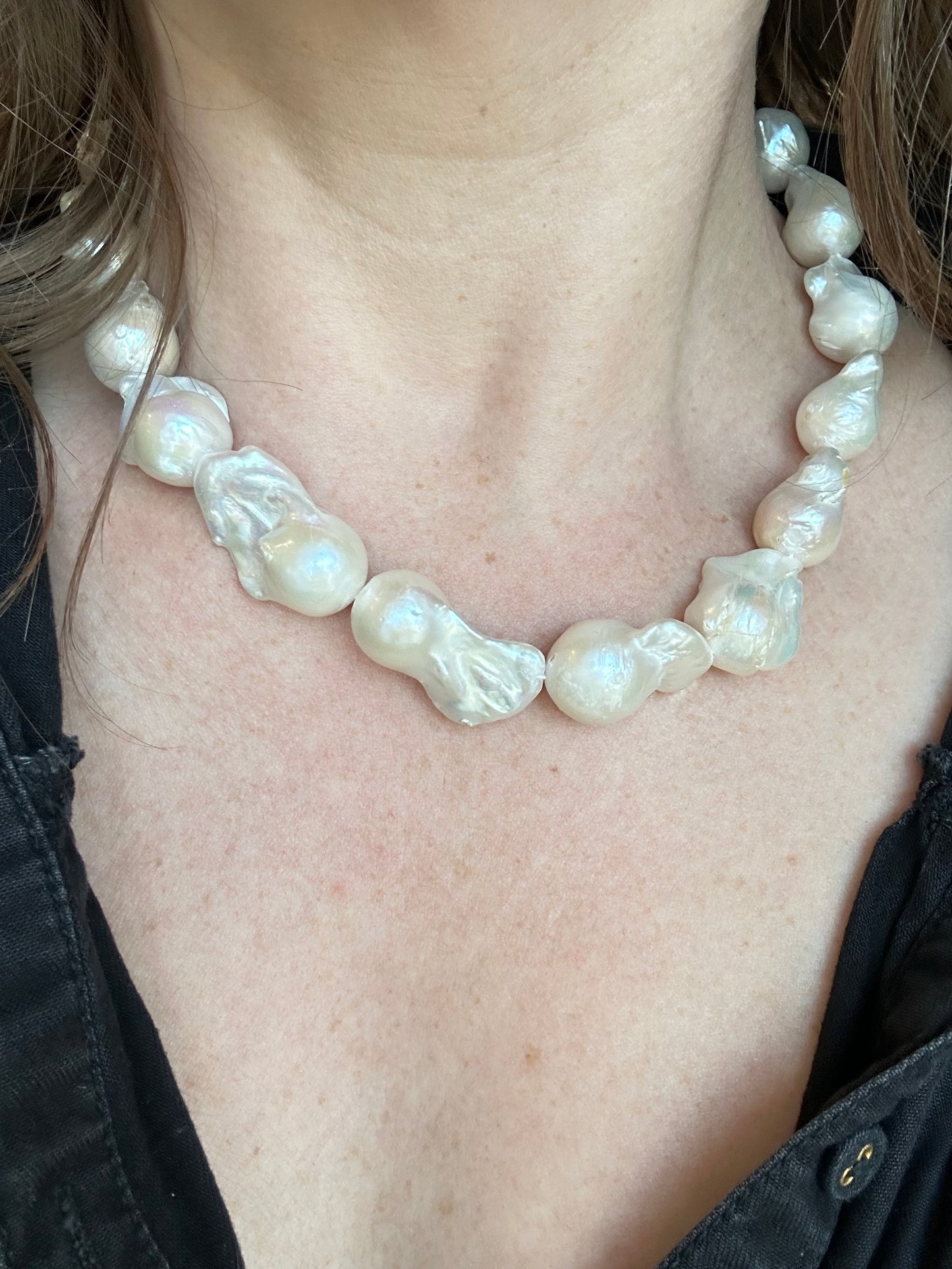Chunky Baroque Pearl Necklace