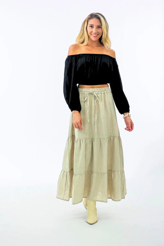Gigi Maxi Skirt | Natural Linen