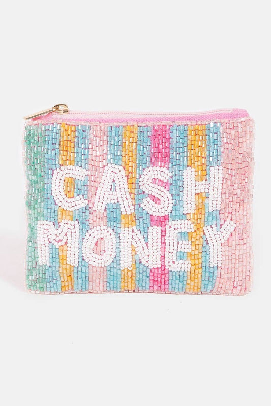 Cash Money Beaded Coin Purse