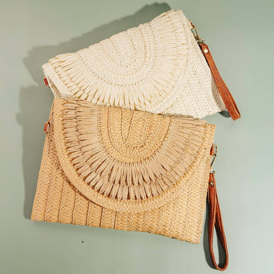 Braided Envelope Clutch Bag