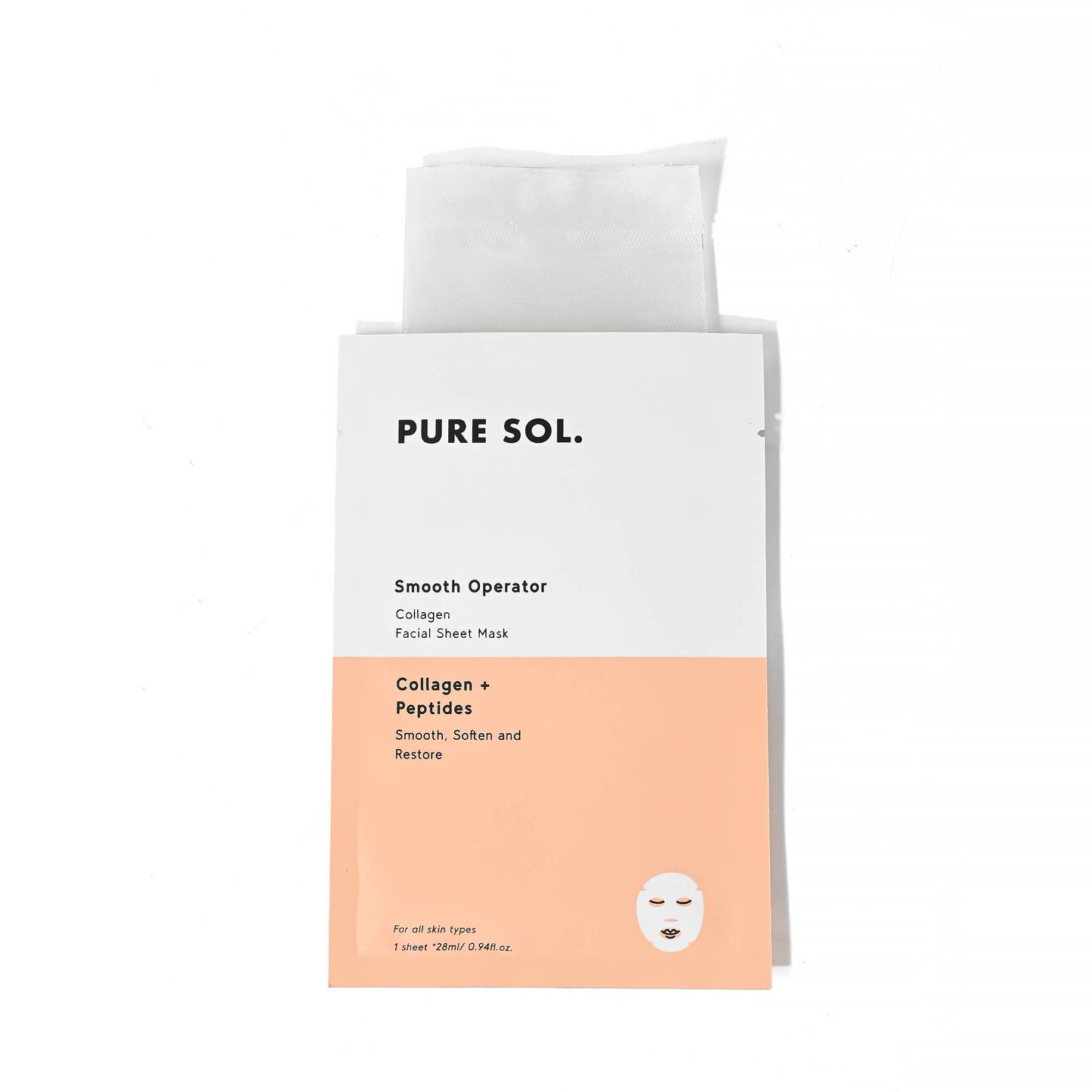 PURE SOL. Smooth Operator Beauty Collagen Sheet Mask