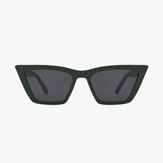 BAY OLIVE GREEN Polarized Women's Cat Eye Fashion Sunglasses