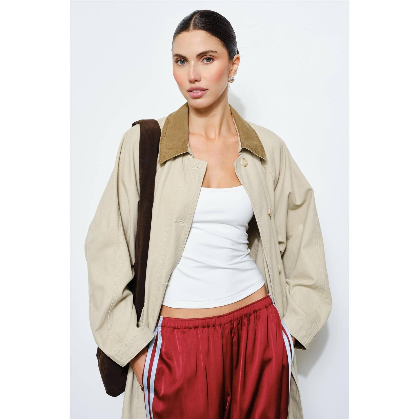 Bella Contrast Collar Barn Coat