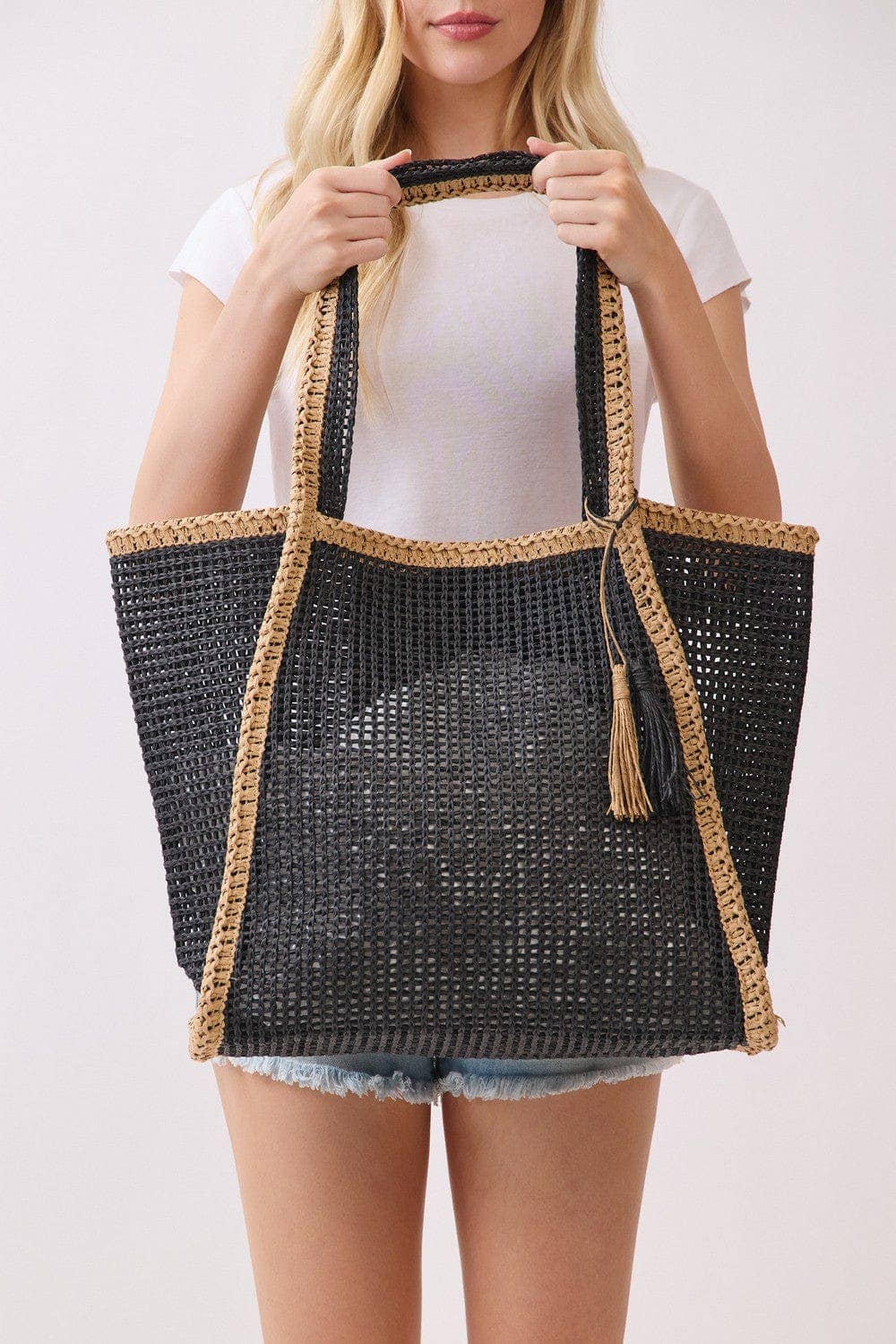 Aloha Woven Straw Beach Bag