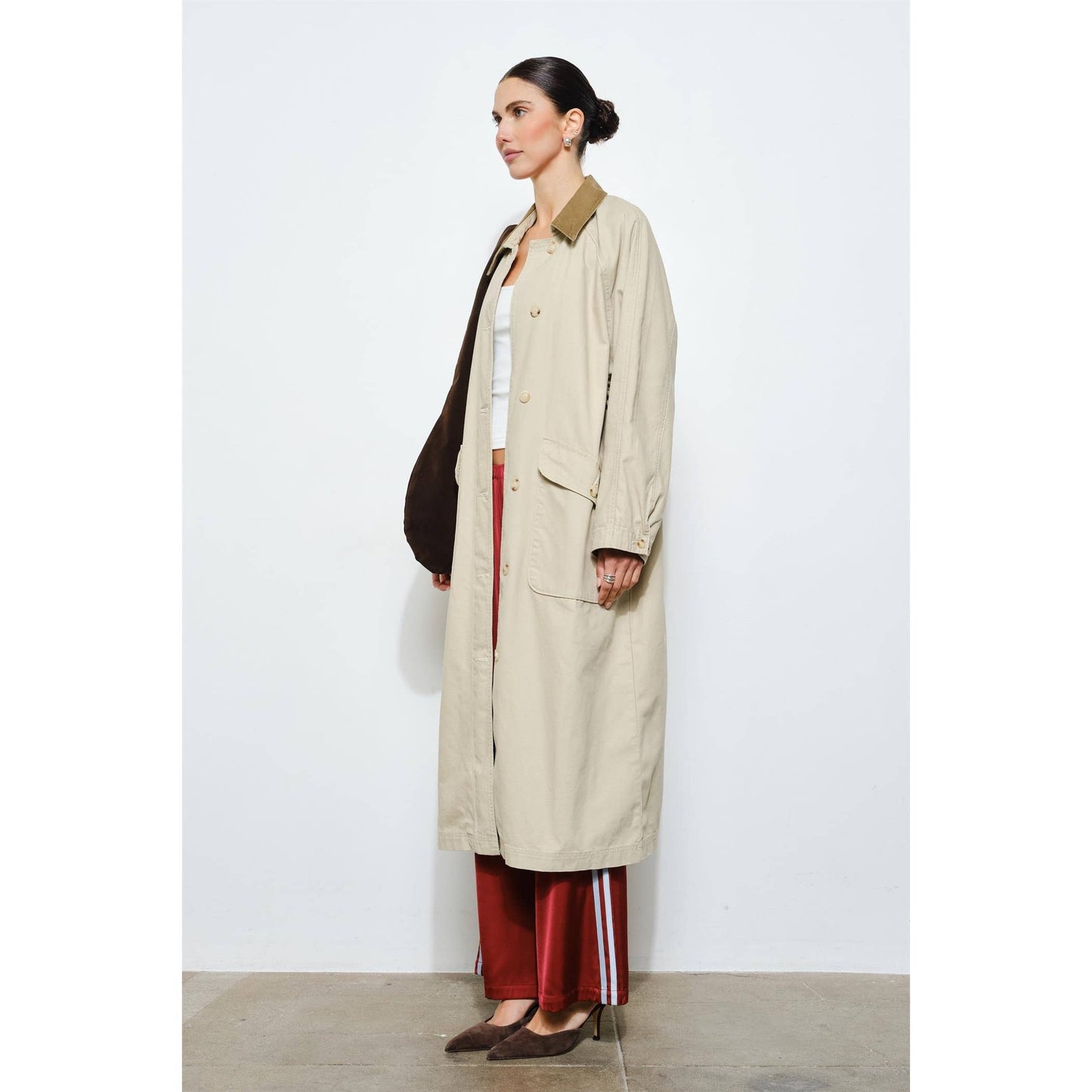 Bella Contrast Collar Barn Coat
