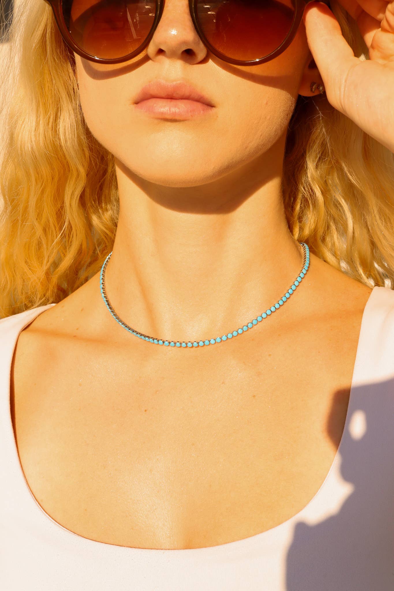 Turquoise Tennis Necklace