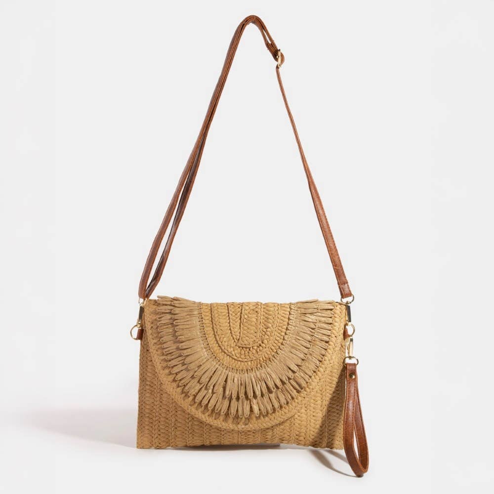Braided Envelope Clutch Bag