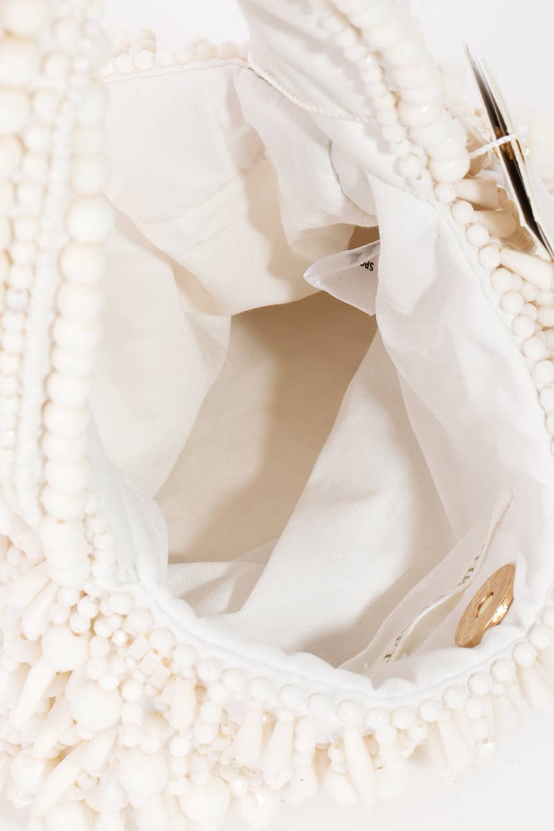 Assorted Cluster Beaded Bucket Bag
