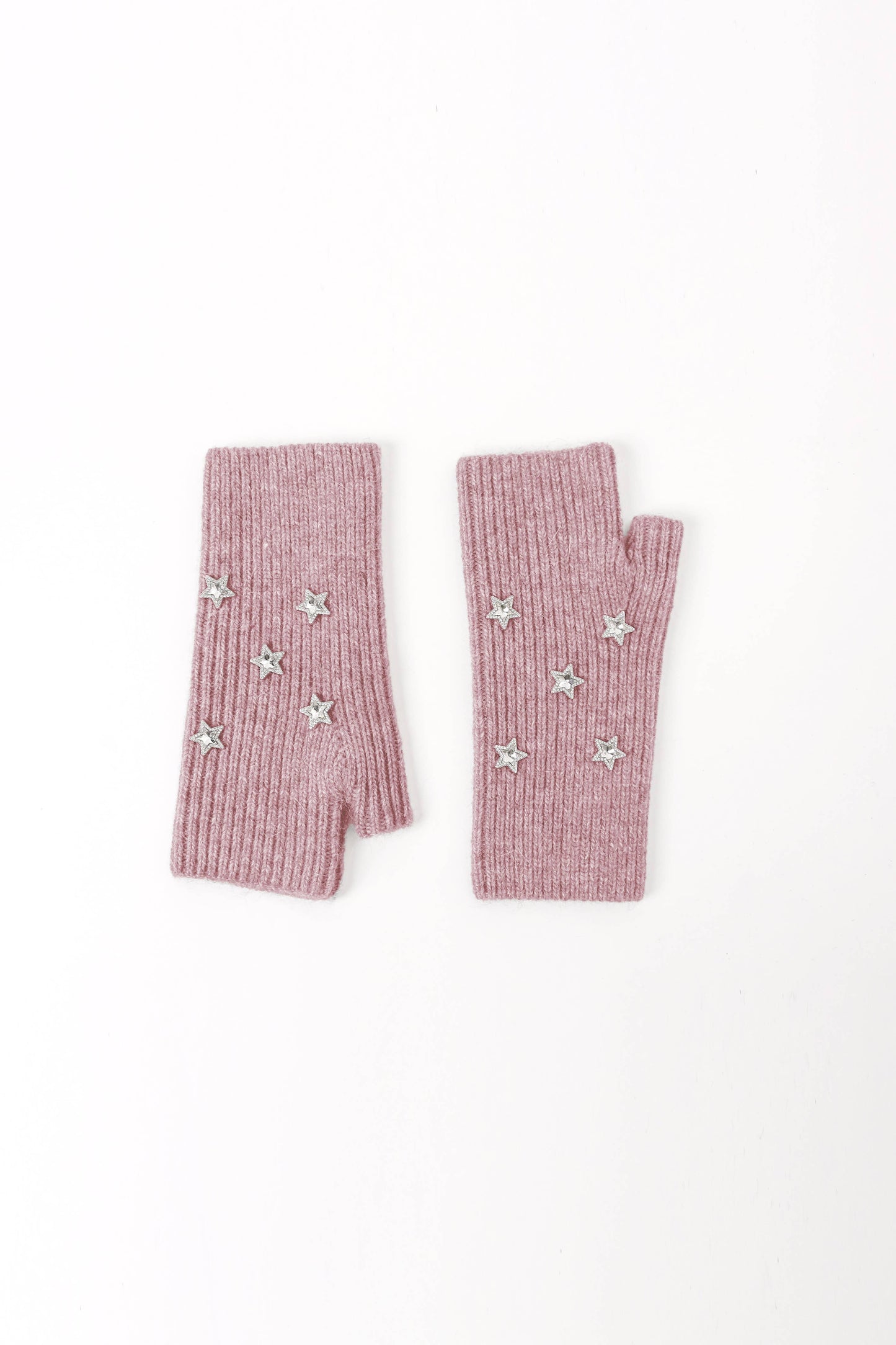Star Embellished Angora Mittens