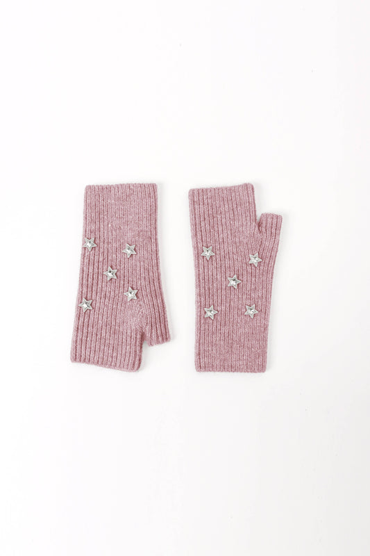 Star Embellished Angora Mittens