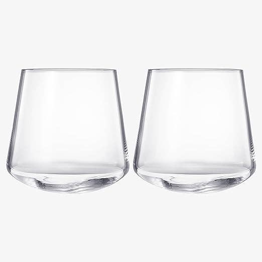 Un-Spillable Stemless Wine Glasses | Set of 2, 13.5oz