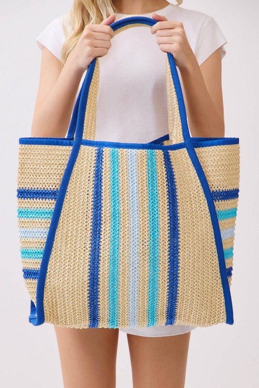 Juliet Multi Color Straw Beach Bag
