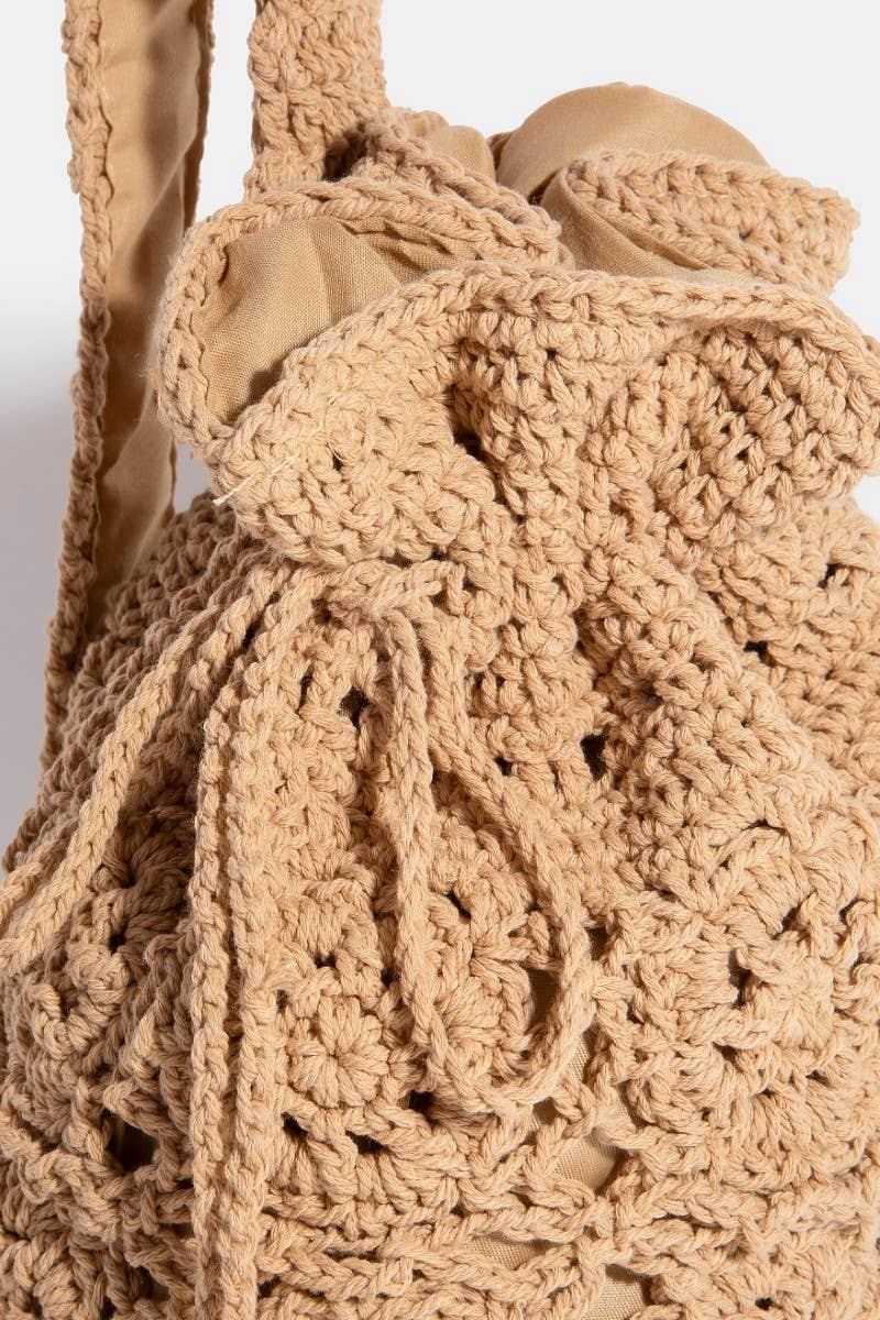 Intricate Braided Single Strap Drawstring Bag
