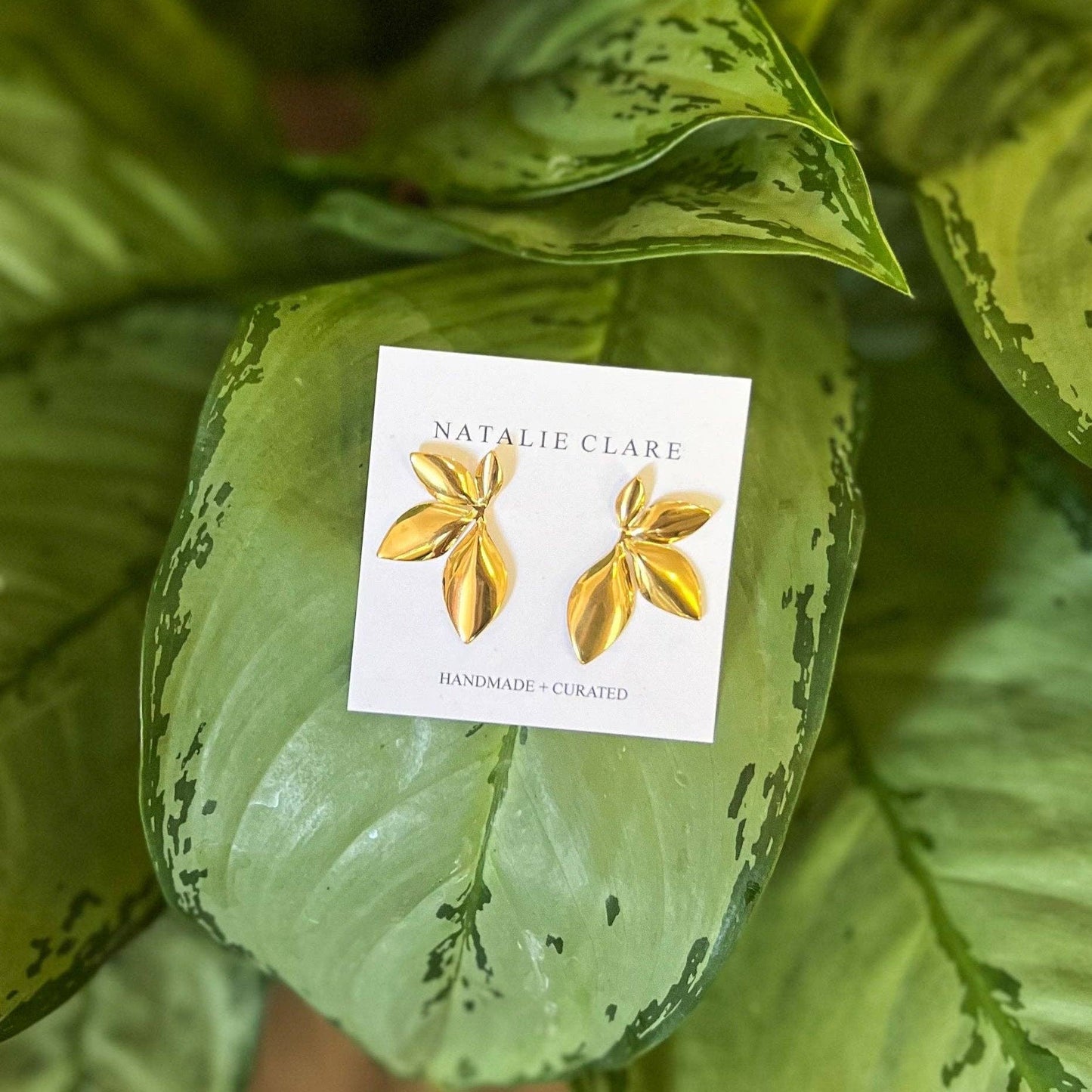 Leaf Statement Earrings