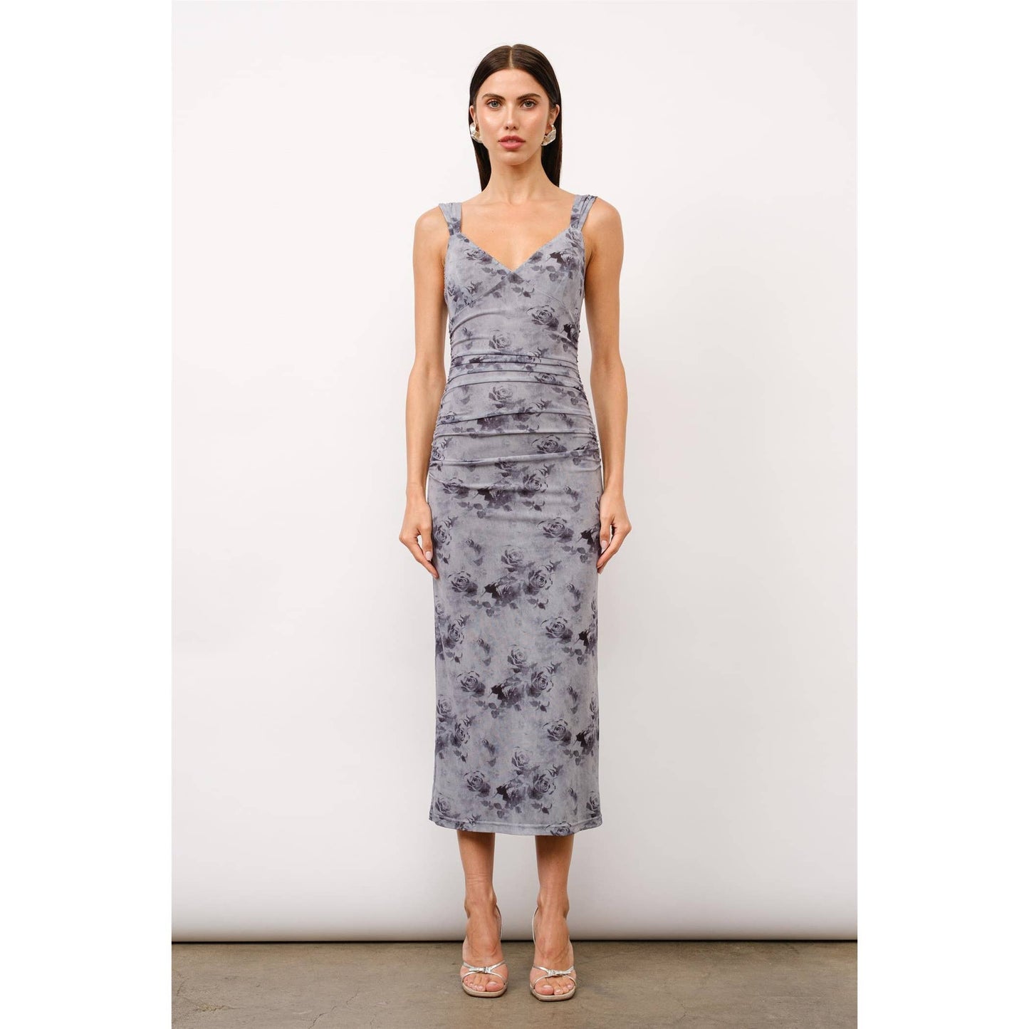 Hayley Ruched Fitted Maxi Dress