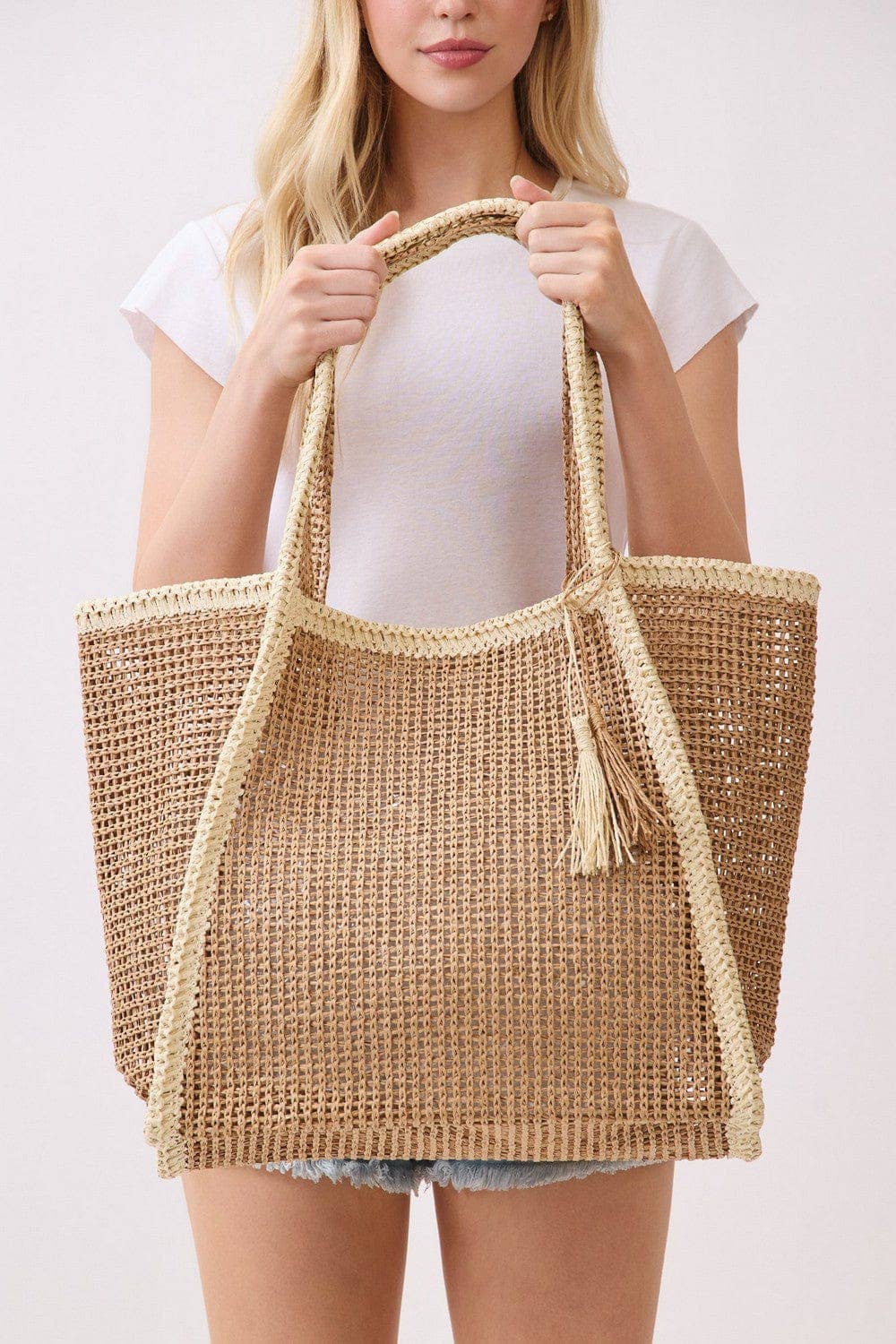 Aloha Woven Straw Beach Bag