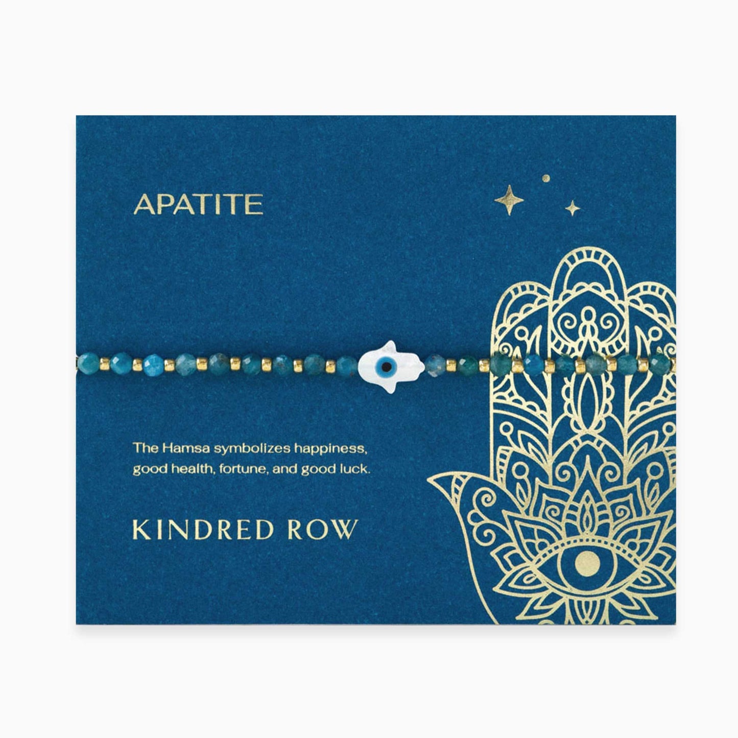 Hamsa Gemstone Bracelet, Apatite